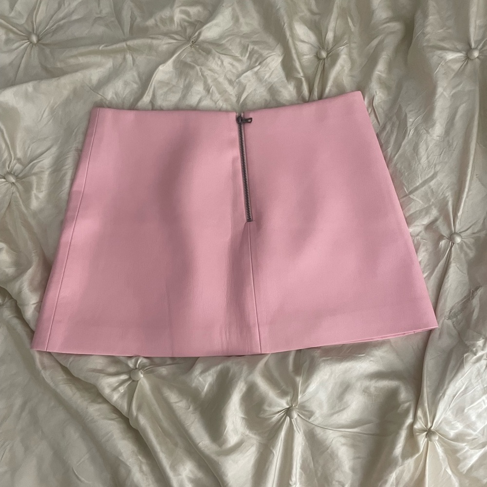 Alice + Olivia Pink Rubi Vegan Leather Low Rise Micro Mini Skirt - Picture 8 of 8